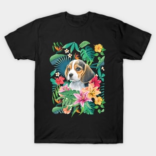 Tropical Beagle Puppy 2 T-Shirt